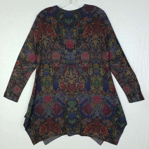 Soft Surroundings Poppy Field Tunic Top Sweater Paisley Floral Fairy size L Boho - Picture 7 of 12